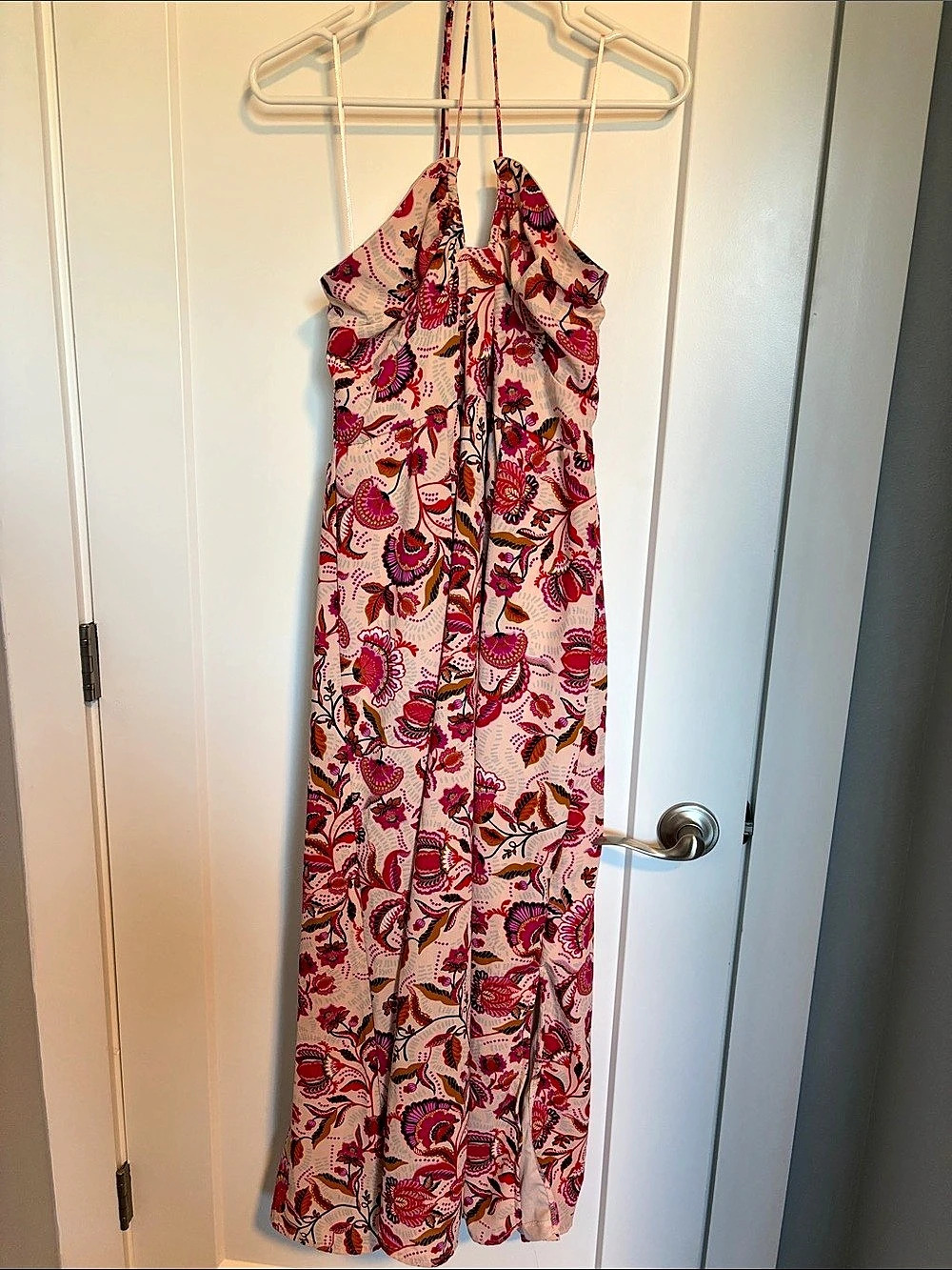 Sincerely Jules Floral Maxi Dress in Pink & White Like New